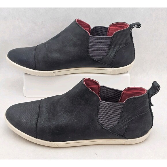 OluKai Waipahe Shoes Womens Size 8 Black Leather Slip On Casual Classic Booties - Picture 4 of 11